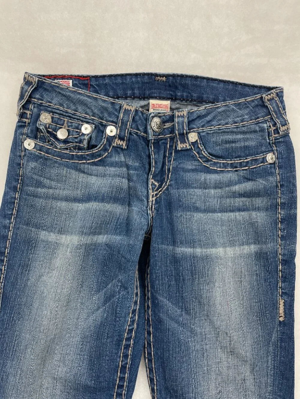 True Religion Joey Super T Flare Leg Jeans Made In USA Vintage Women's 29x31 - Picture 2 of 13
